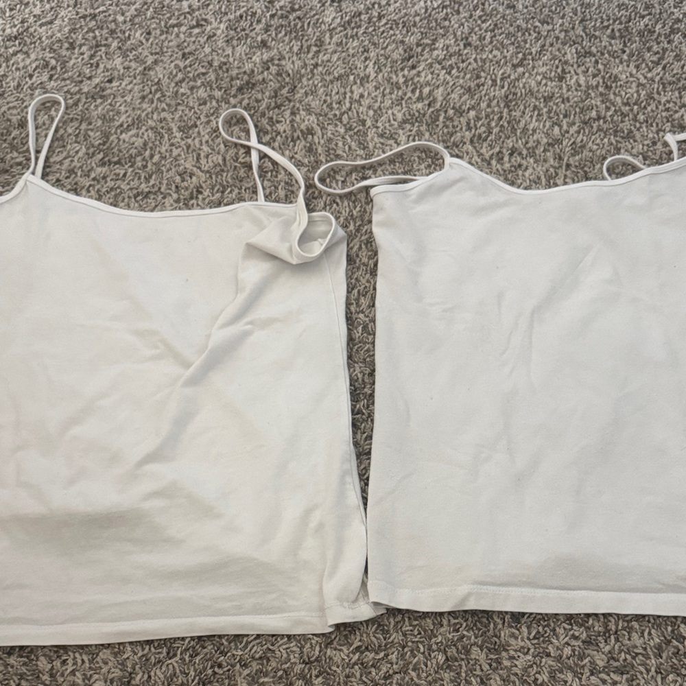 White Spaghetti Strap Tank Tops